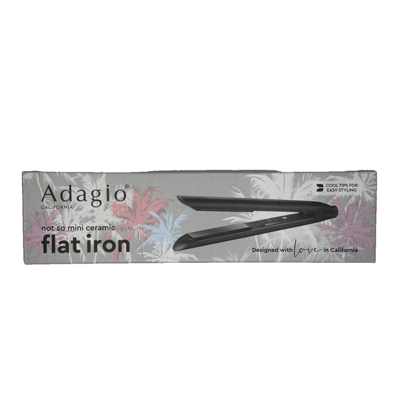 Adagio Other - Adagio BNIB Black Lightweight Not So Mini Ceramic Flat Iron Hair Straightener